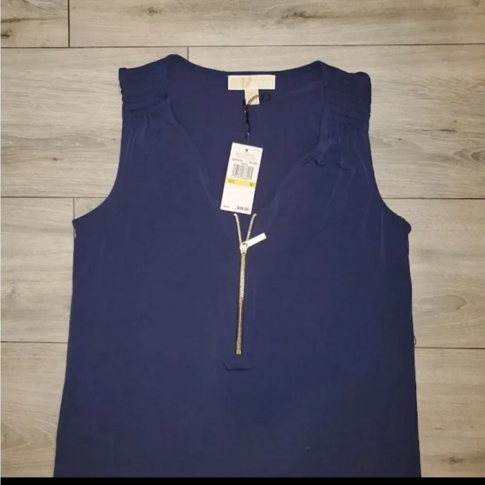 Michael Kors Women’s Blue Zip Front Mini Dress M - Picture 8 of 9